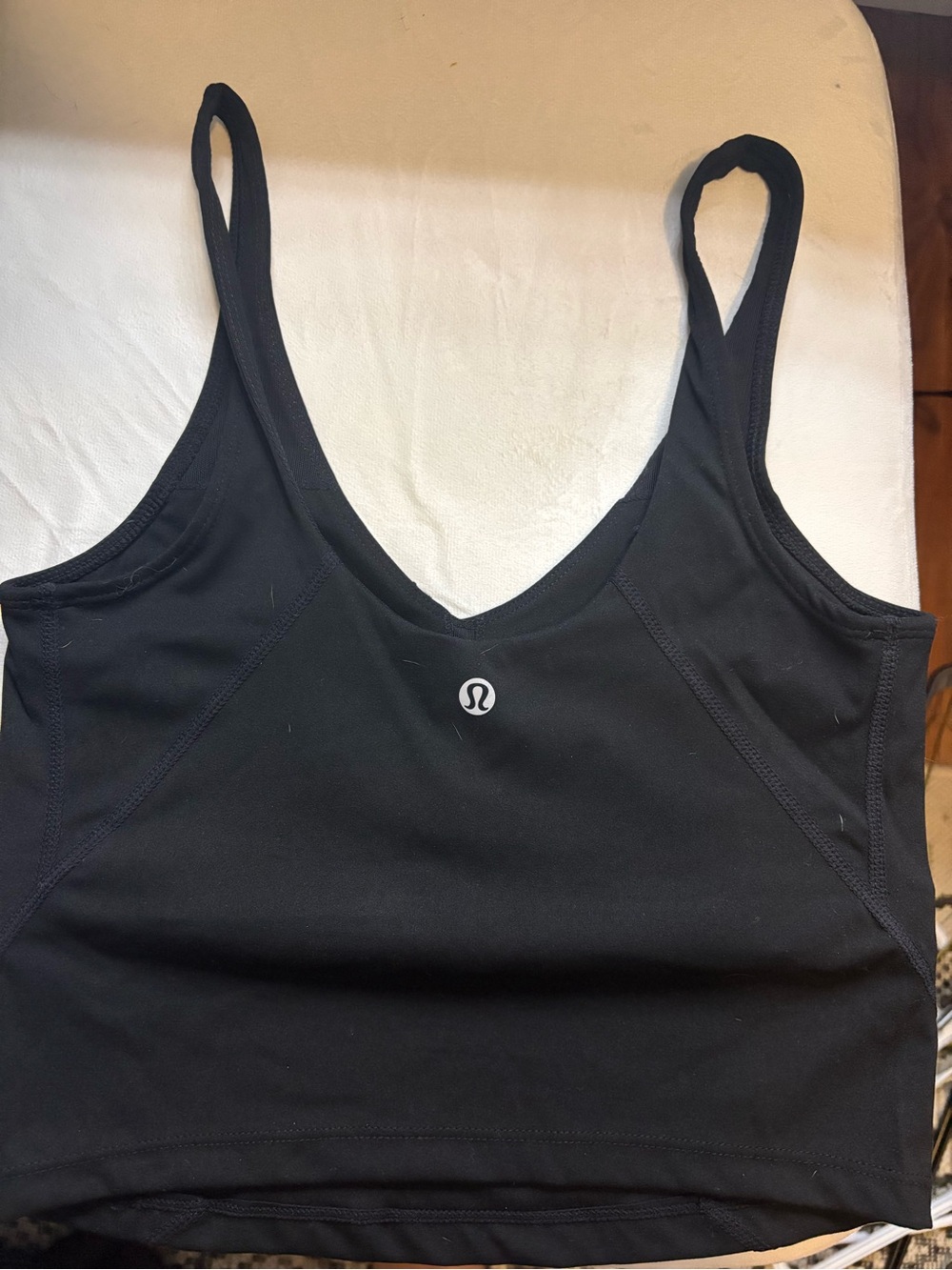 lululemon athletica Black Crop Tank Top